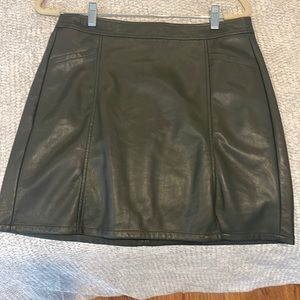 Loft faux leather skirt